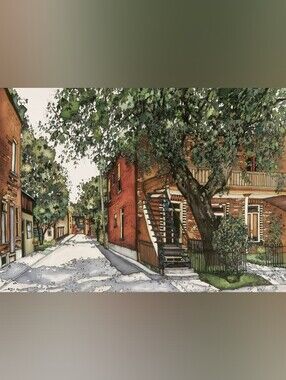 Renée Bovet 'My Sunny Alley 126' on Laminated Wood
